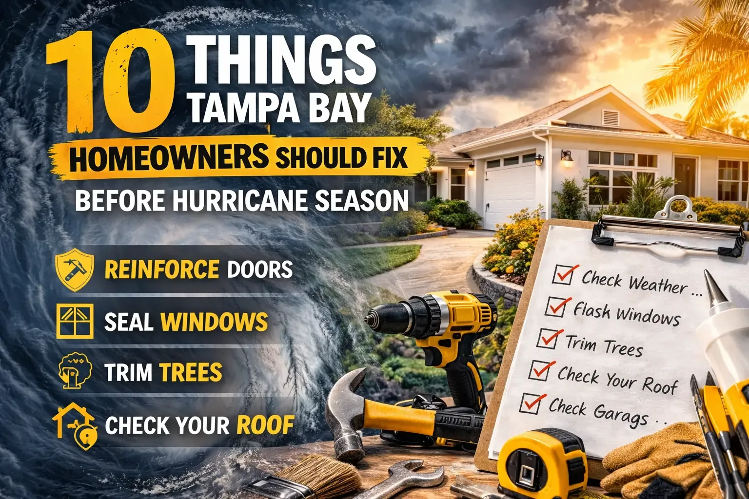 10 Things Tampa Bay Homeowners Should Fix Before Hurricane Season